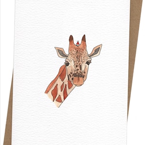 Giraffe Christmas Card