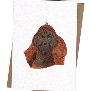 Biglietto di Natale con l'orango