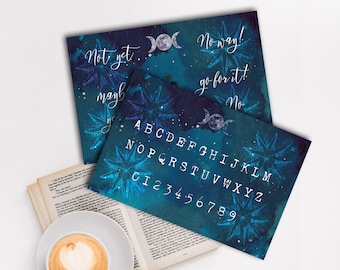 Pendulum card, Pendulum board, Spirit board, Ouija board, Divination tools, Witchy art, Altar card
