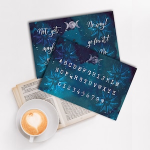 Carta pendolo, tavola pendolo, tavola spirituale, tavola Ouija, strumenti di divinazione, arte stregata, carta altare