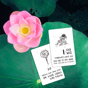 BARAJA DE CARTAS ORACLE, Tarjetas de afirmación, Herramienta de adivinación, Baraja de Oráculo, Baraja hecha a mano, adivinación, cartas de oráculo