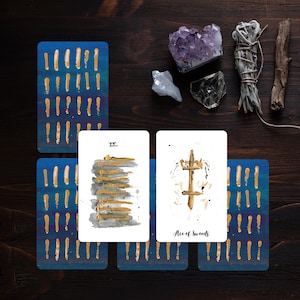 TAROTKAARTDEK, 78 kaartendek, minimalistisch tarotdeck, tarotdeck, handgemaakt tarotdeck, gratis verzending, dekcadeau voor vrouw, plasticvrij,
