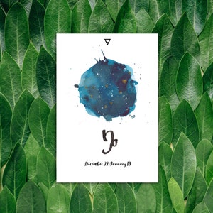 STEINBOCK, Astrologie Poster, Steinbock Sternzeichen Konstellation, Steinbock Druck, Celestial Art, Personalisiertes Geschenk
