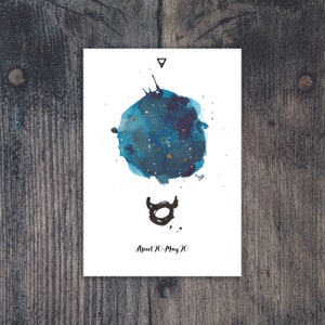 STIER, Druckbare Kunst digitaler Download, Celestial Art Print, Sternzeichen Sternbild Poster, Personalisiertes Sternzeichen