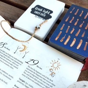 TAROT CARD DECK, Tarot deck met gids, 78 kaarten tarot deck, Minimalistisch tarot deck, Handgemaakt tarot deck en gids, gratis verzending