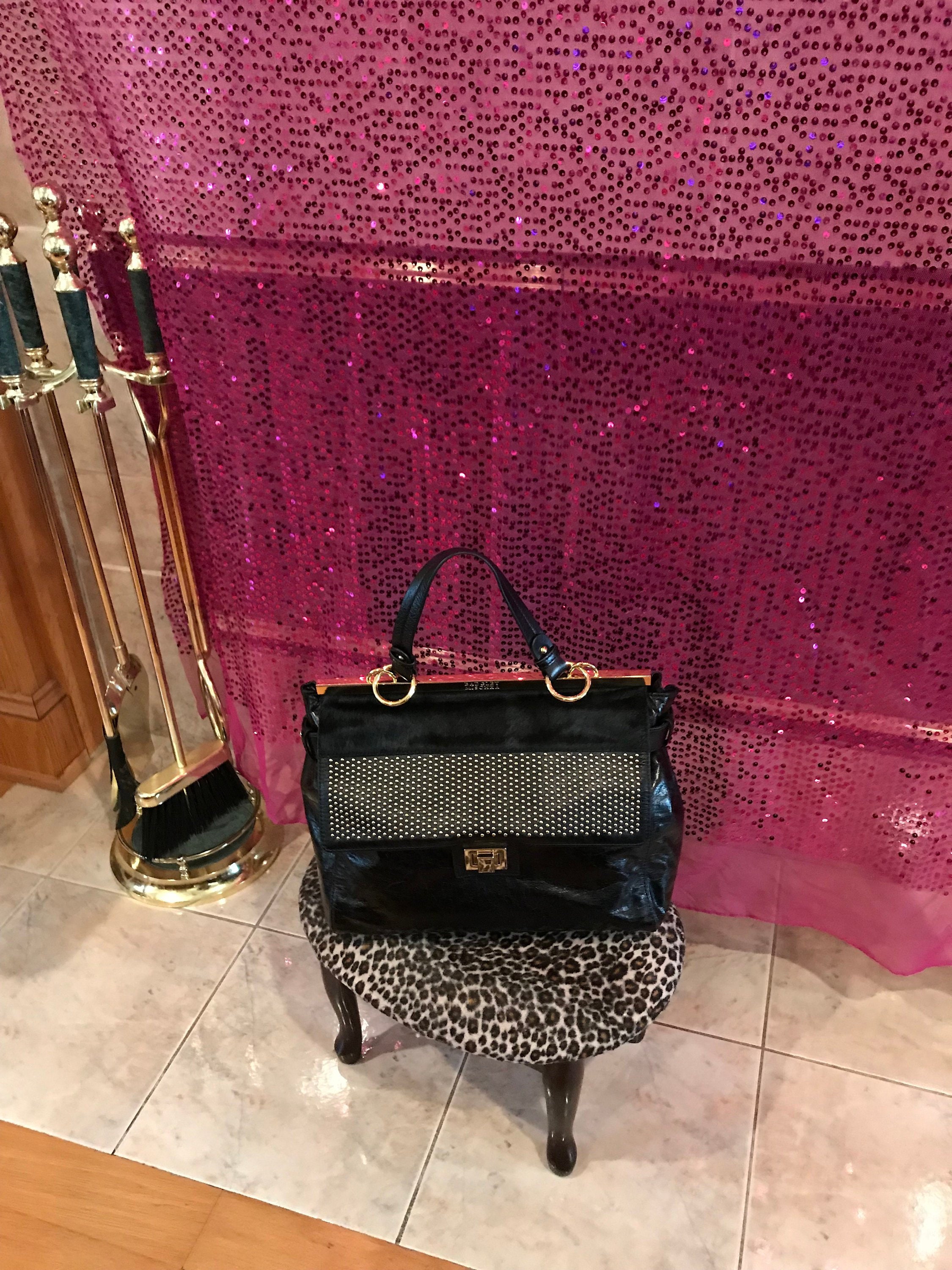 badgley mischka black purse