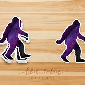 Bigfoot Galaxy Sticker, Die Cut, Cryptid Sasquatch Sticker Decoration, Weatherproof