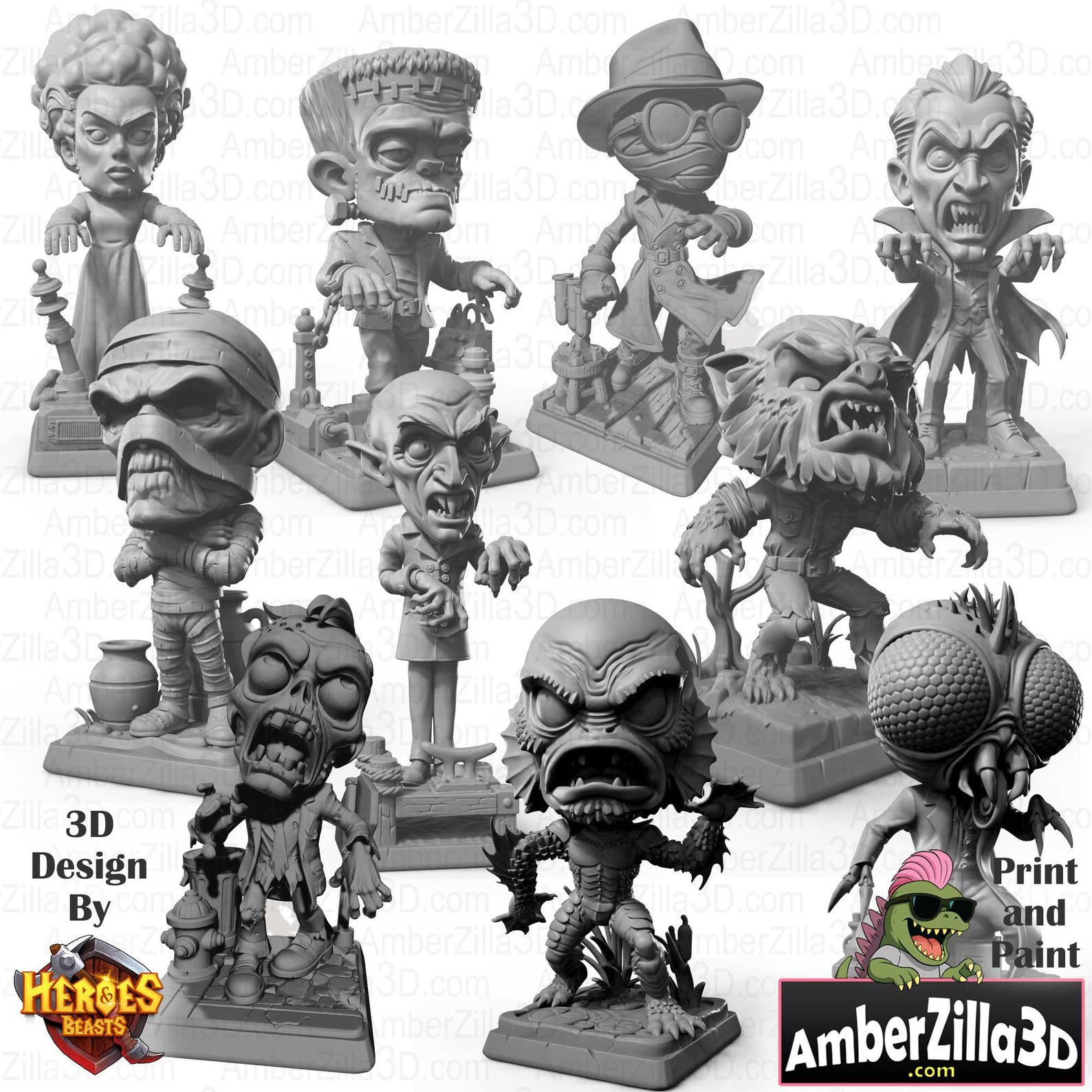 Lagoon Creature Chubhead Collectable - Mini Statue for Classic Monster ...