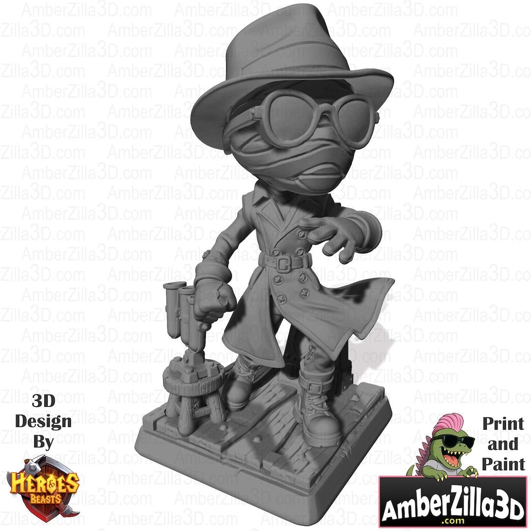 Invisible Man Chubhead Collectable - Mini Statue for Classic Monster ...
