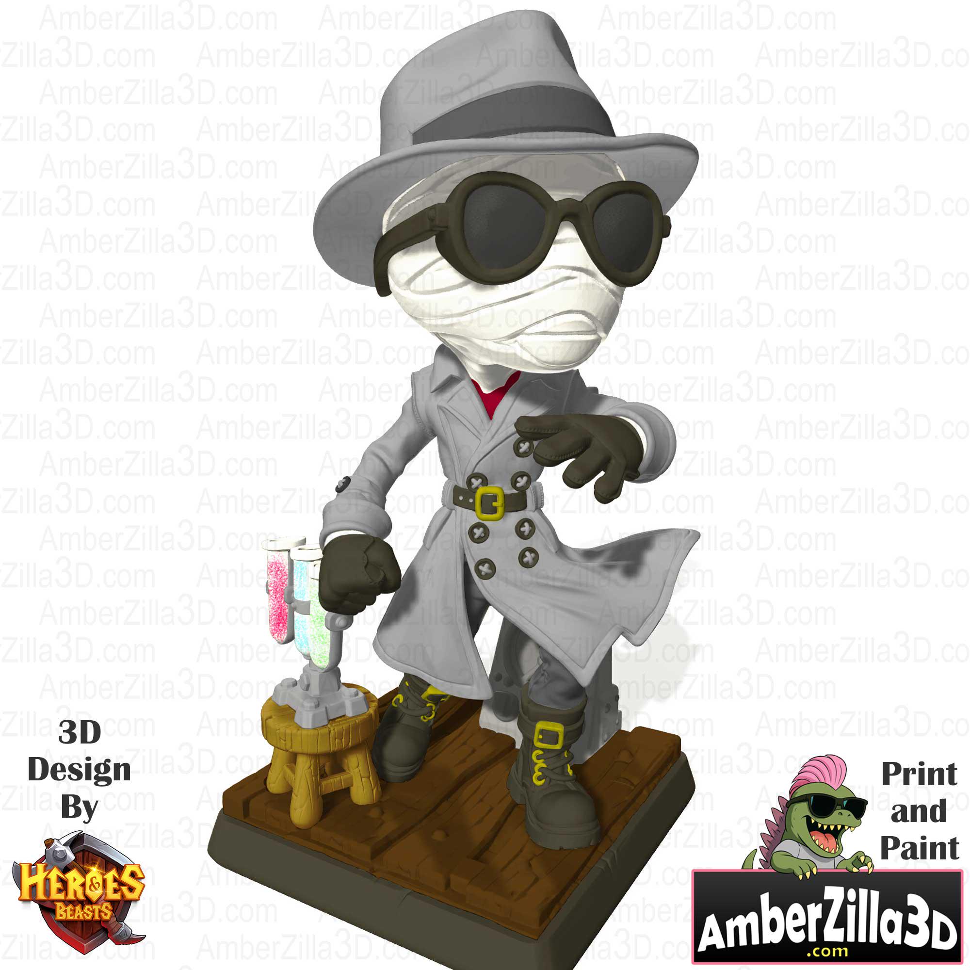 Invisible Man Chubhead Collectable - Mini Statue for Classic Monster ...