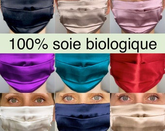 Masque en soie, 100% soie biologique