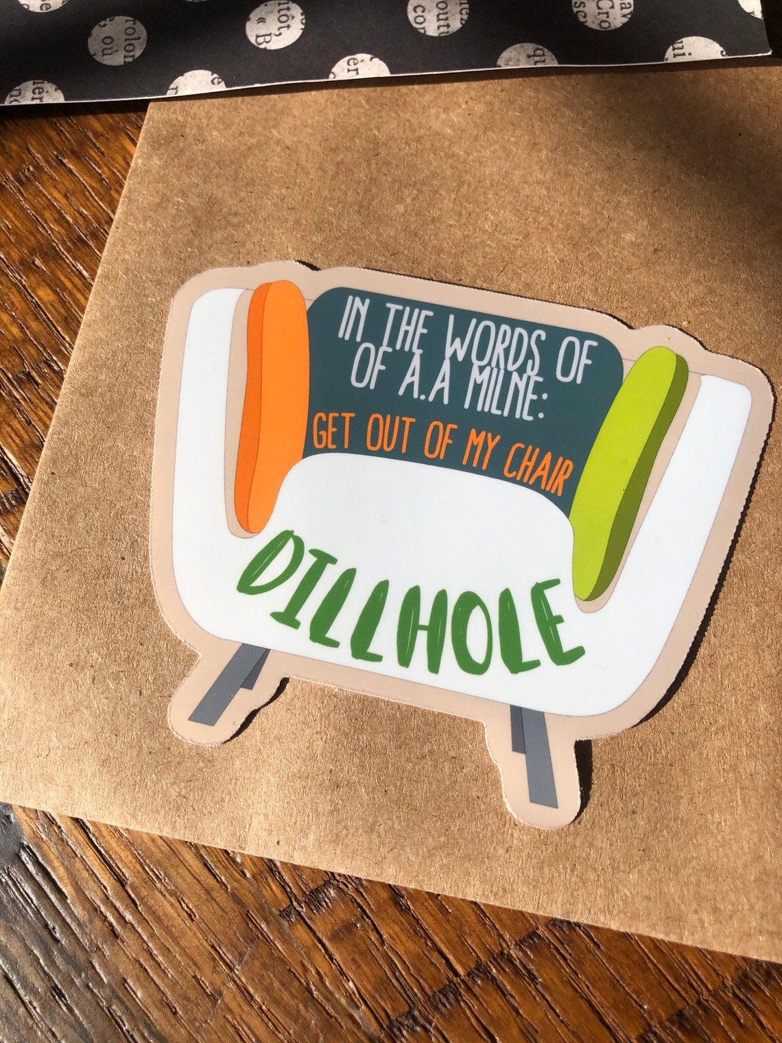 Dillhole, Chair Essence, Chandler Bing, Friends TV Show Sticker, TV