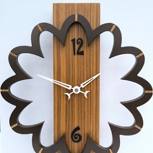 Original natural wall clock,natural wood hand made clock,unique design,perfect accessories and wall decor Teak
