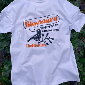 Blackbird singing organic cotton t shirt