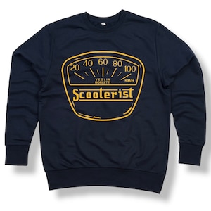 Scooterist organic cotton sweatshirt lambretta vespa