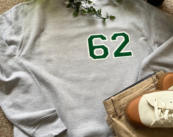 College style number left breast sweatshirt (any number)