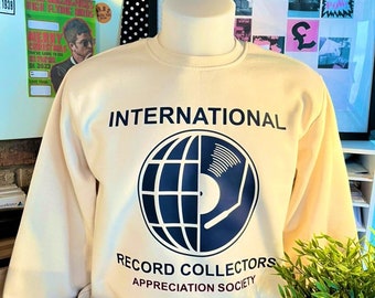 Internationaler Plattensammler Sweatshirt aus Bio-Baumwolle