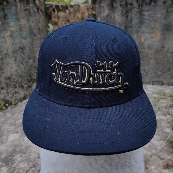 Vintage VON DUTCH Full Black Embroidery 