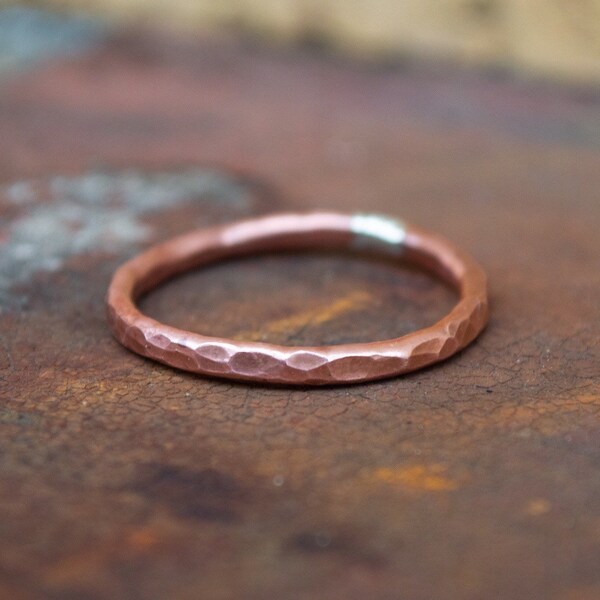 Hammered Copper Ring - Etsy