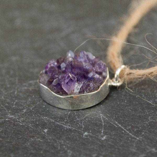 Amethyst pendant | gemstone pendant | rough jewelry | raw jewelry | sterling silver pendant | bohemian gems | boho necklace | amethyst |