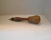 Vintage Wood Turned Rounded Masher Pounder Pestle