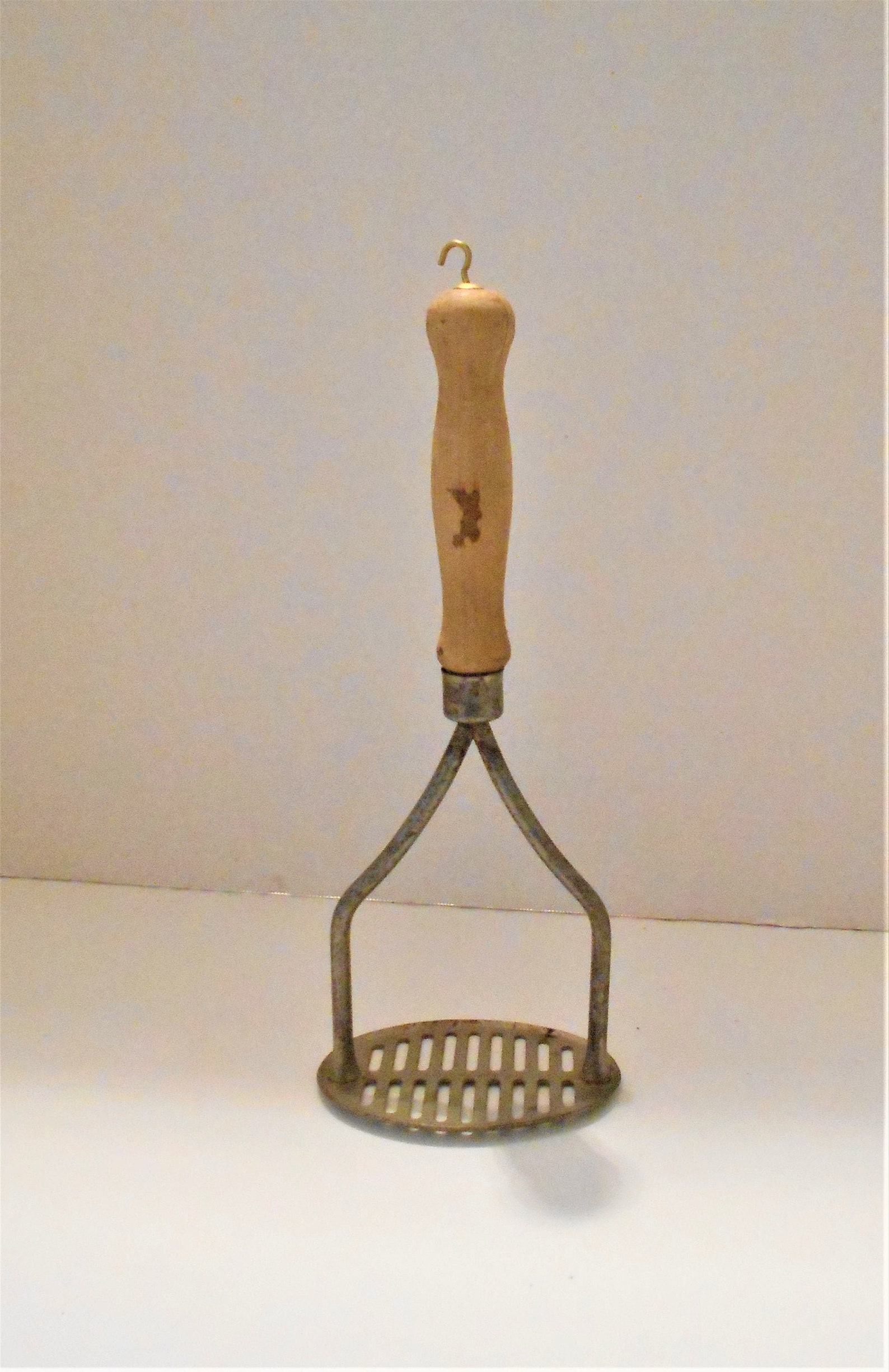 Vintage Androck Potato Masher Made in USA Wood Handle Etsy