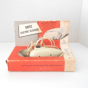 Vintage Dritz Electric Scissors in Original Box Made in Switzerland