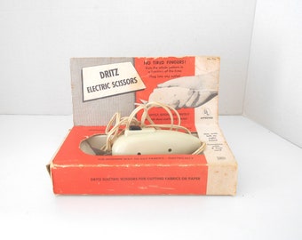 Vintage Dritz Electric Scissors in Original Box Made in Switzerland