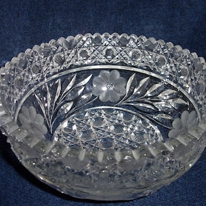 Pairpoint American Brilliant Cut and Etched Glass Bowl