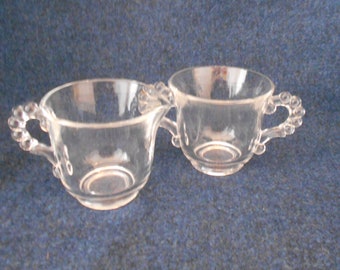 Candlewick Creamer and Sugar Bowl by Imperial Glass