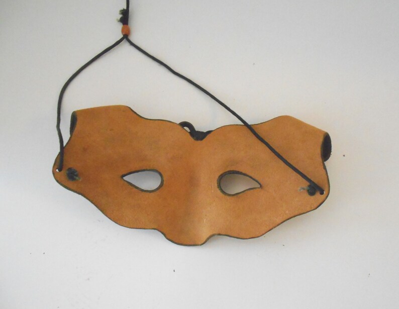 Handmade Leather Eye Mask Textured Animal Black Lined Curled Etsy