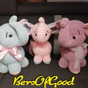 Elephants baby - crochet pattern EN