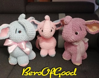 Elephants baby - crochet pattern EN
