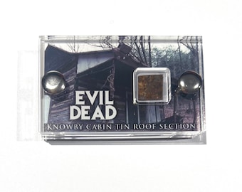 Evil Dead - Screen Used Section of Knowby Cabin Tin Roof - mini display.
