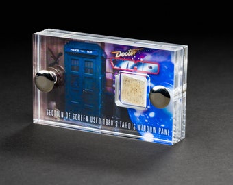 Doctor Who - Screen-Used Window Pane Section from a Tom Yardley Jones Tardis mini display.