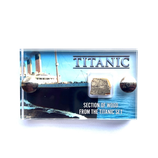 Titanic 1997 - sectie van de Titanic Set minidisplay: relikwieënschrijn uit de film.