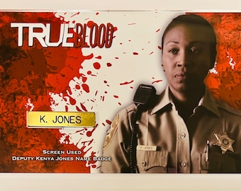 True Blood - Screen Used Kenya Jones Police Name Badge.