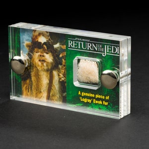 Star Wars - Return of the Jedi - Logray Ewok Fur Swatch Mini Display-The Movie Reliquary.