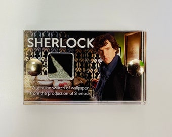 Sherlock Wallpaper - Genuine Swatch of Wallpaper from 221B Baker Street -Mini Display.