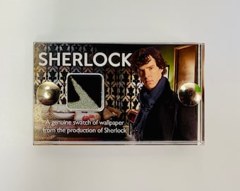 Sherlock Wallpaper - Genuine Swatch of Wallpaper from 221B Baker Street -Mini Display.