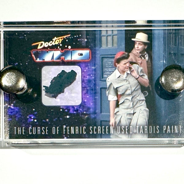 Doctor Who The Curse of Fenric Section of Screen Used TARDIS Paint Mini display