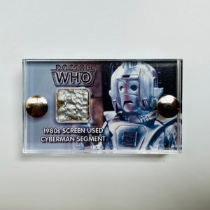 Doctor Who -  Screen-Used 1980's Cyberman Costume piece mini display.