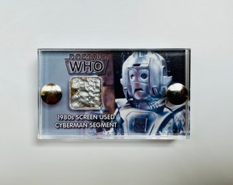 Doctor Who -  Screen-Used 1980's Cyberman Costume piece mini display.