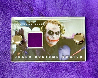 Batman - The Dark Knight - Section of Production Used Joker Costume Fabric mini display