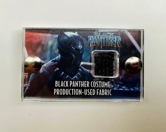 Black Panther - Production Used Fabric Superhero mini display.