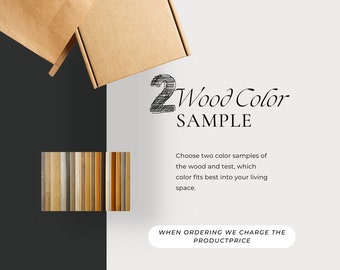 Set of 2 handcrafted color samples, Two samples of our oak wood in the color of your choice for your own personal color matching