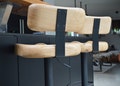 Bar stools with backs swivel, Wooden Counter Stools, Solid Wood and Handcrafted, Oak Kitchen Bar Stool, Scandinavian & Industrial