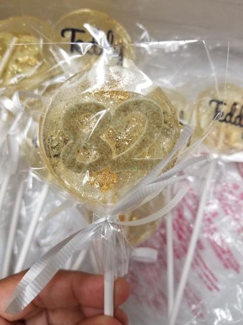 Name Lollipops Gold Glitter Lollipops Custom Lollipops Sparkle Etsy