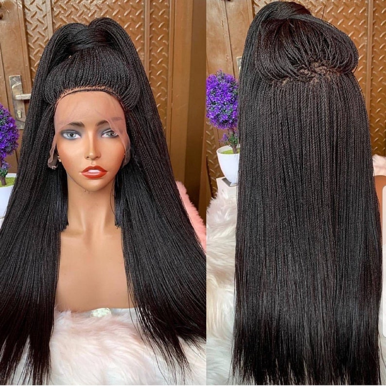 Braided Wig Full Lace Braid Wig Mirco Needle Braided Wig Etsy