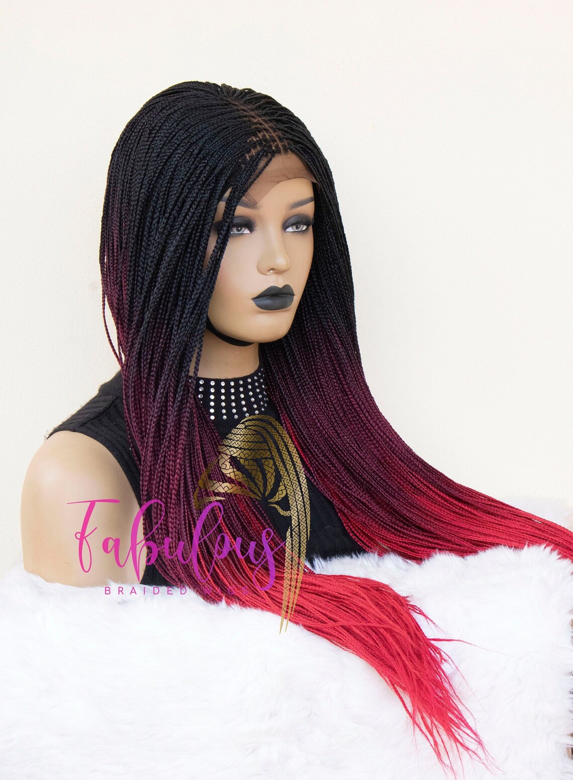 Braids Wig Knotless Braid Wig Box Braided wigs Braided Wigs Etsy